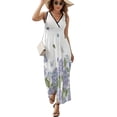 thumbnail image 2 of Hydrangea Purple Floral Sleeveless Dress Summer Women Clothes Dress for Pregnant Women Dresses, 2 of 9