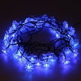 thumbnail image 5 of Solar Flower String Lights Outdoor, Waterproof 23ft 50 LED Double layer Lotus Fairy Light for Garden Fence Patio Yard Christmas Tree Lawn Party (Blue,4Pack), 5 of 6