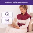 thumbnail image 5 of KEKOY Heating Pad for Full Body Stress Relief, Ultra Soft Electric Heat Pad with 4 Heat Settings, 2-Hour Auto Shut-Off, Fast Heating, Detachable Belt, 24" x 33", Burgundy, 5 of 12