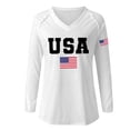 thumbnail image 5 of LEKODE 250th Anniversary USA V Neck Shirt for Women 1776-2026 USA Flag Patriotic Graphic Top Z2 Grey L, 5 of 5