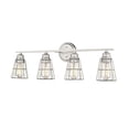 thumbnail image 3 of Millennium Lighting  4 Light Bathroom Vanity Fixture with Metal Shade Brushed Nickel Nickel Brushed, 3 of 4