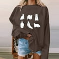 thumbnail image 2 of adviicd Sweatshirts For Women Women's Long-Sleeve Crewneck Sweatshirt with Side Cutouts Trendy, 2 of 4