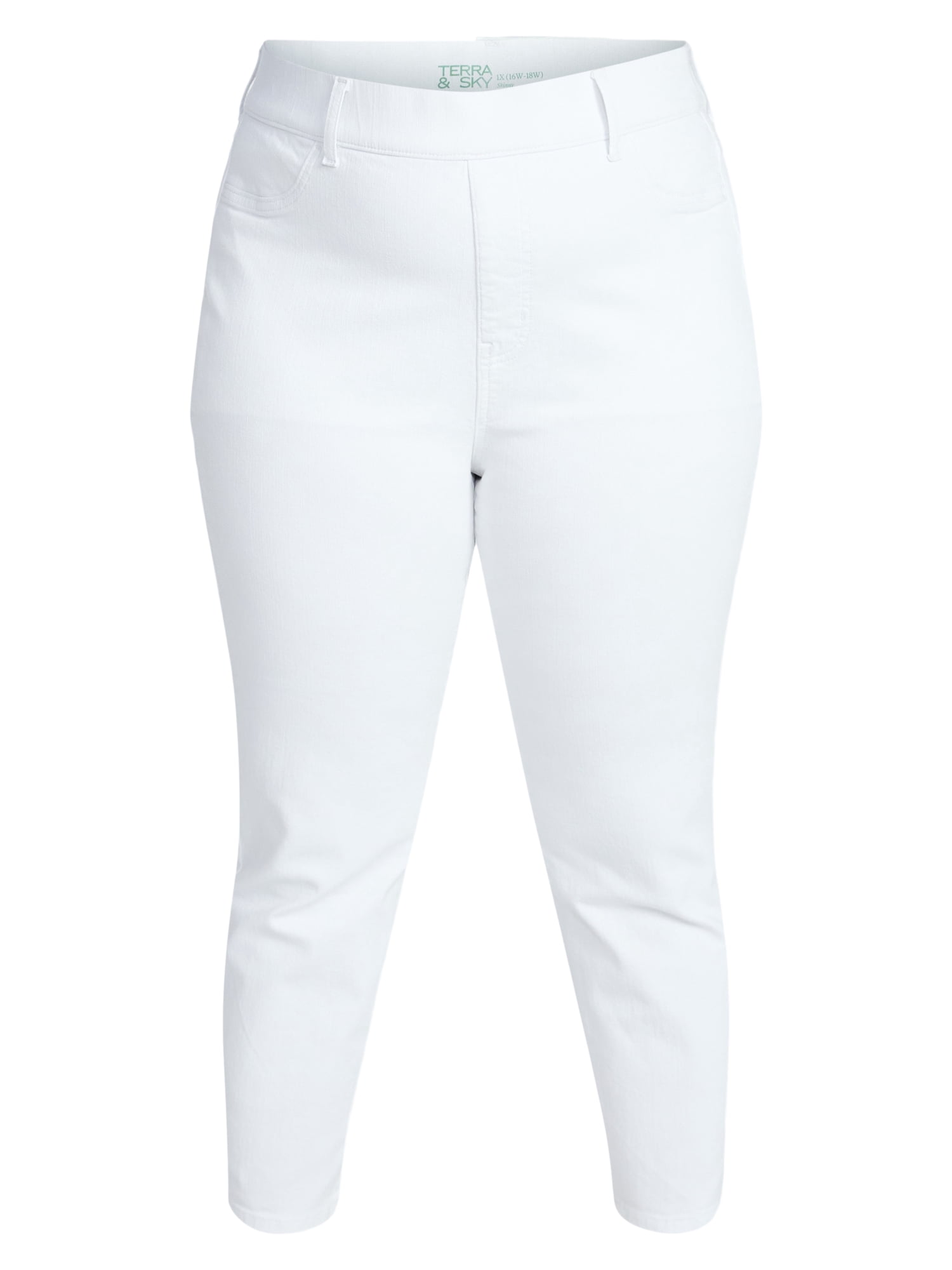 Terra & Sky Women's Plus Signature Pull On Skinny Jegging Pants with Control Panel, Sizes 0X-5X