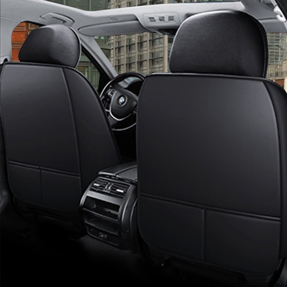 Aotiyer Full Set Car Seat Covers, Crown PU Leather Car Seat Cover Full Surround, Durable Comfortable Automotive Vehicle Cushion Cover Fit for Most 5 Seats Cars/SUV/Truck/Vans