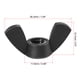 thumbnail image 2 of Tuercas de ala M6 Tuerca mariposa Nylon Negro Paquete de 12, 2 of 5