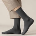 thumbnail image 6 of 1 Pair Non Binding Loose Fit Ankle Socks Wide Thin Crew Socks with No Elastic Top for Men & Women Plus Size, 6 of 6
