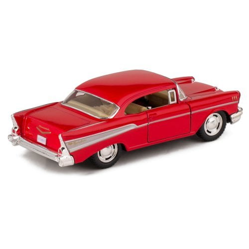 5" Diecast Pull Back Action 1:40 Scale Kinsmart Toy Red 1957 Chevrolet Bel Air