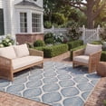 thumbnail image 3 of Safavieh Courtyard Deborah Geometric Indoor/Outdoor Area Rug, Beige/Navy, 6'7" x 9'6", 3 of 10