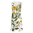 thumbnail image 4 of Puntoco Vestidos Mujer Fancy Women Impreso Elegante Estilo Casual Vestido con Cuello en V con Correa, 4 of 5