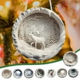 thumbnail image 1 of Vaidha Round Acrylic Christmas Decorations Reindeer Hanging Sign Festive Wall Decorations, 1 of 5