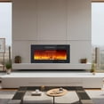 thumbnail image 4 of GloryStar 36" Recessed Electric Fireplace, Wall Mounted Ultra Thin Heater with Remote & Touch Screen Controls, 4 of 9