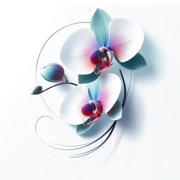24x24in Elegant Orchid Beauty and Simplicity 【Photo Paper】
