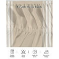 thumbnail image 5 of Beige Striped Wrap Around Bed Skirts for California King Bed 16" Drop,Bed Skirt with Elastic Belt Dust Ruffle Bed Valance Farmhouse Luxurious White Stripes Modern Abstract Art Bed Frame Cover, 5 of 7
