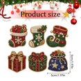 thumbnail image 4 of Christmas Pearl Diamond Art Painting Fridge Magnets Kit 6 Pcs, DIY Mosaic Crystal Refrigerator Decorative Magnet Art Sets for Adults, Holiday Craft Kit for Home Decor & Gifting, 4 of 5