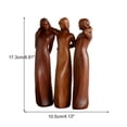 thumbnail image 3 of Heart Decor, Resin Figurine, Wood Finish, 15X4 In, Friendship Connection, Sister Gift, Brown Wooden Decor, Home Office Desk, 1 Pc, 3 of 4