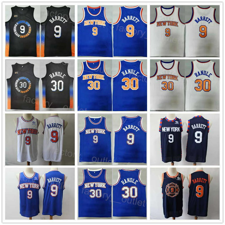 NBA_ Men Basketball Julius Randle Jersey 30 RJ Barrett 9 Team Color Navy  Blue Black White All Stitched For Sport Fans Breat''nba''jerseys 