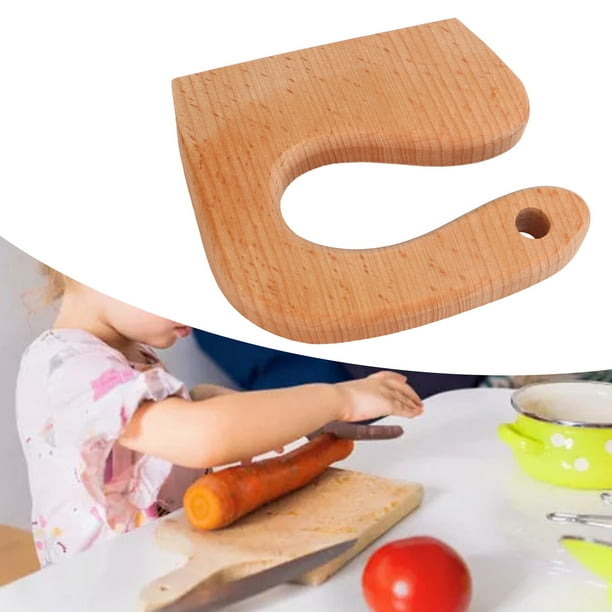 Cortador de Madera para Niños Montessori, Herramientas de Cocina Seguras, Cuchillo para fruta y Verdura, Juguete que mejora las Habilidades Práctickas para Niños de 2 A 8 Años Años