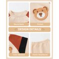 thumbnail image 6 of Toddler Baby Boy Clothes 18 Months Boys Fall Winter Outfits 24 Months Boys Long Sleeve Color-blocked Sweatshirt Pants 2PCS Clothing Set Apricot, 6 of 6