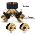 thumbnail image 5 of Conector en Y conector de manguera grifo doble para lavadora Distribuidor en Y de 2 vías 3/4 para conectar 2 dispositivos, 5 of 5