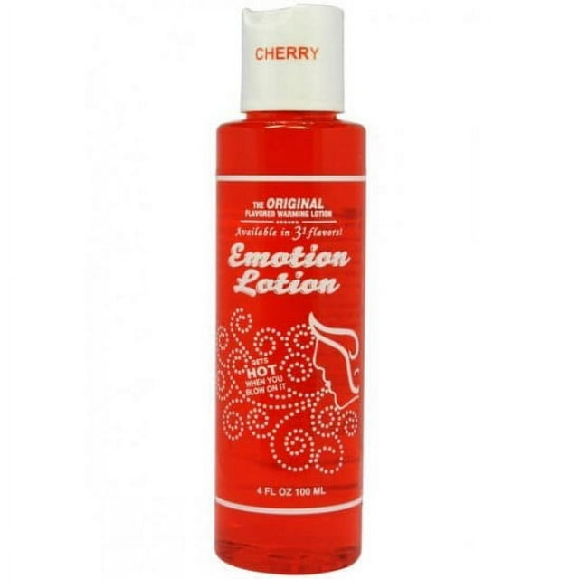 Emotion Lotion Flavored Warming Massage Oil, Cherry 4 oz