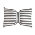 thumbnail image 1 of Striped Bolster Pillow Cover with Bow Accent | Soft Velvet Rectangular Cushion Case for Sofa Bed and Home Decor | 50x33cm Standard Size Fits Common Inserts | Polyester Fabric, 1 of 6