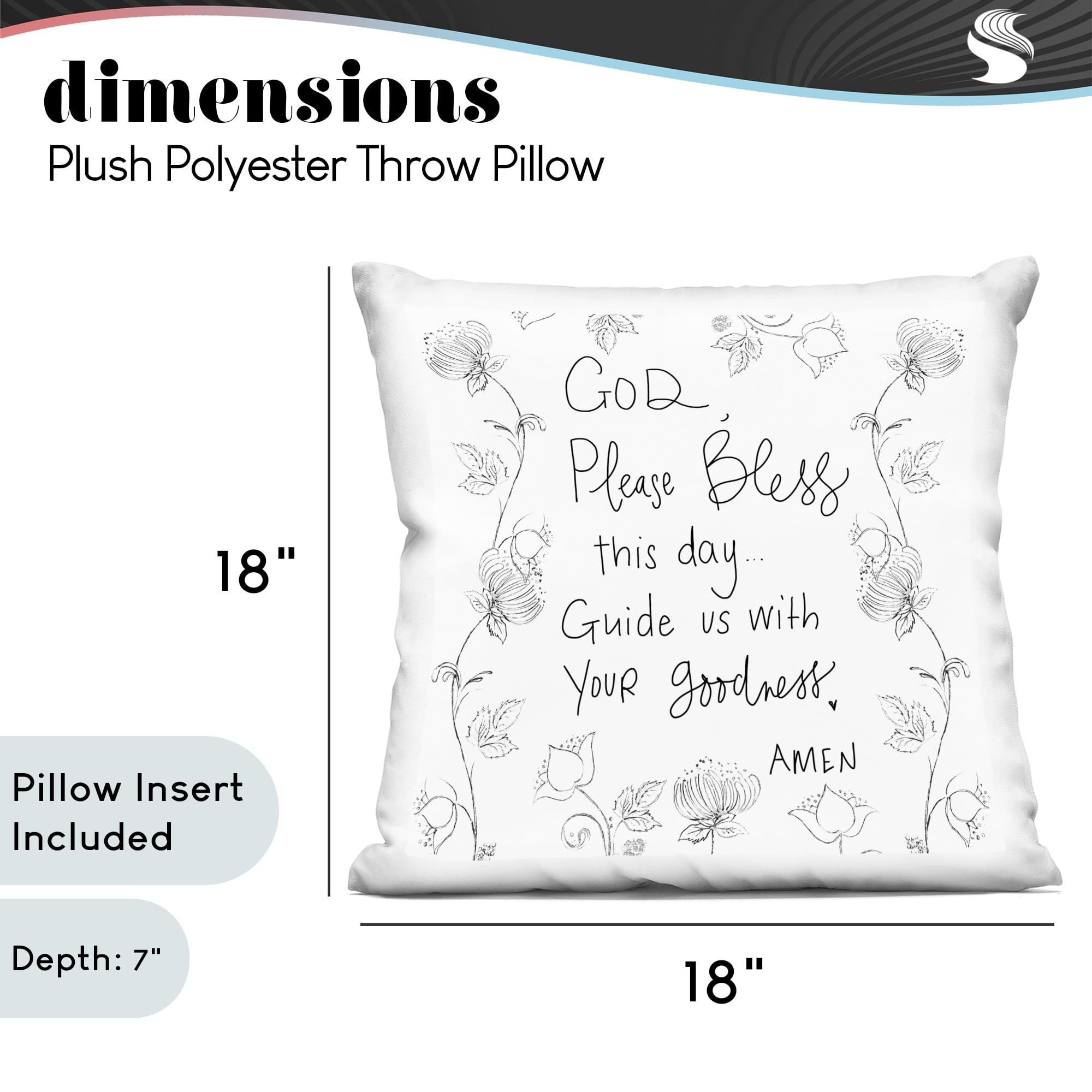 Stupell Industries Guide Us With Your Goodness Decorative Printed Throw Pillow, design by Patricia Pinto