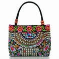 thumbnail image 4 of ATJIA Women Floral Handbags Embroidery Purse Vintage Hobo Tote Bag Ethnic Shoulder Bag, 4 of 17