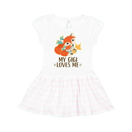

Inktastic My Gigi Loves Me Fox Gift Gift Toddler Girl Dress
