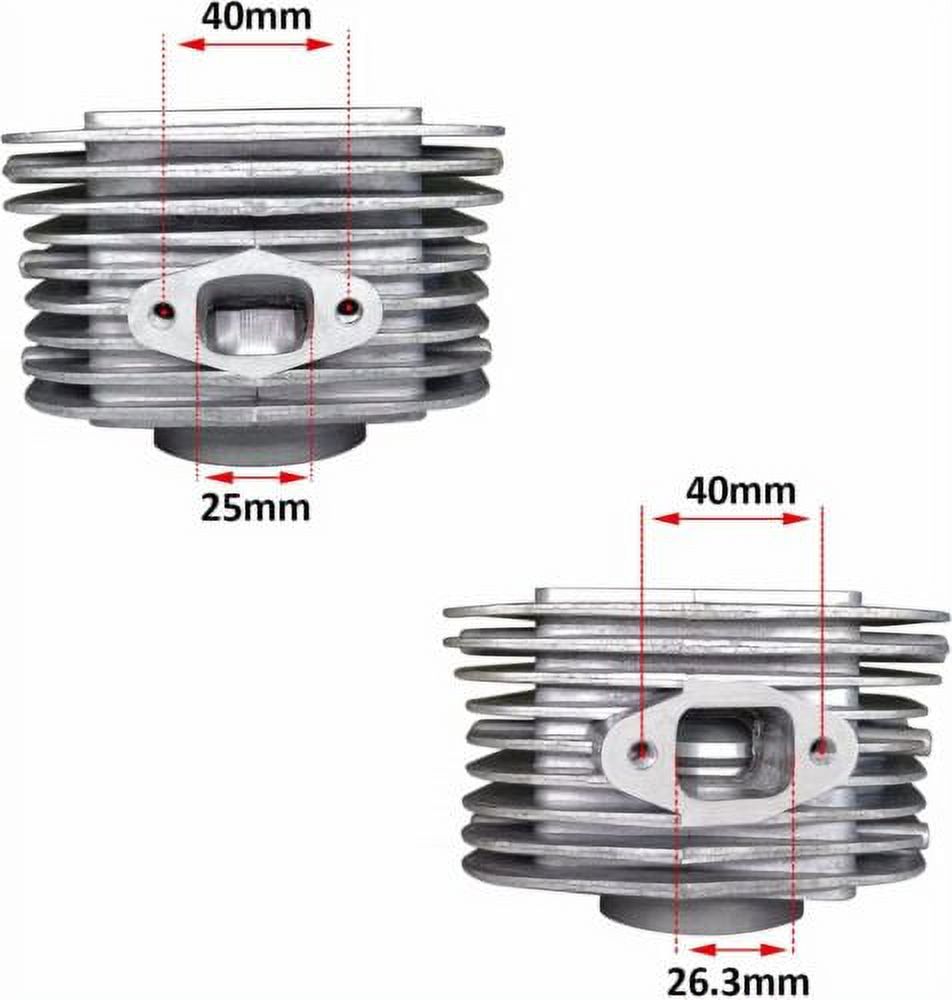 DONSP1986 CDH110-52mm Iron Sleeve Cylinder Gas Motorized Bicycle Gas Engine Cylinder 2 Stroke 110cc Gas Motor Cylinder for 84cc/85cc Gas Motorized Bicycle
