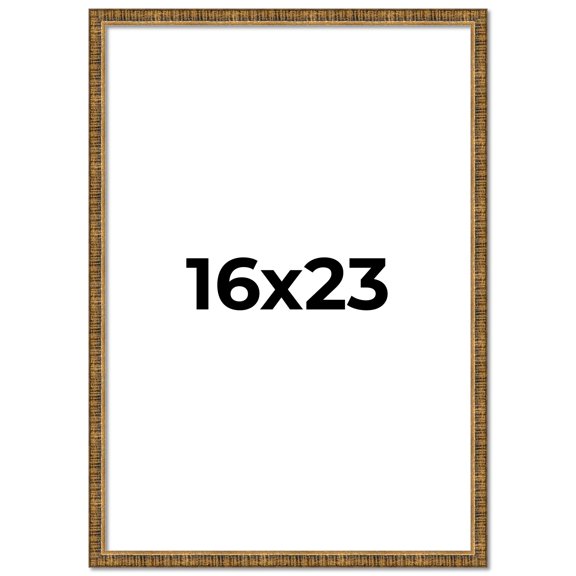 16x23 Frame Gold Picture Frame - Complete Modern Photo Frame Includes UV Acrylic Shatter Guard