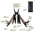 thumbnail image 4 of Swiss Tech 17 in 1 Multitool Knife with AUS 8 Steel Blade Scissors and Saw, FDE, 4 of 12