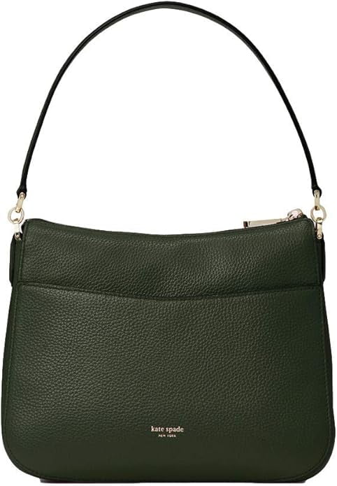 Kate Spade New York Polly Medium Convertible Leather Flap Shoulder Bag,Deep Evergreen