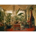 thumbnail image 2 of Giraud, Charles 24x19 Gold Ornate Wood Framed with Double Matting Museum Art Print Titled - Veranda de la Princesse Mathilde, 2 of 4
