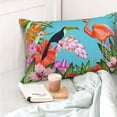 thumbnail image 4 of Naloa Tropical Jungle Flamingo Pillow Covers, Throw Pillow Case Cushion Covers,Cushion for Bedroom,Couch,Home-16"x24", 4 of 6