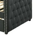 thumbnail image 4 of Twin Daybed with Chesterfield Style and Trundle, Gray, 4 of 5
