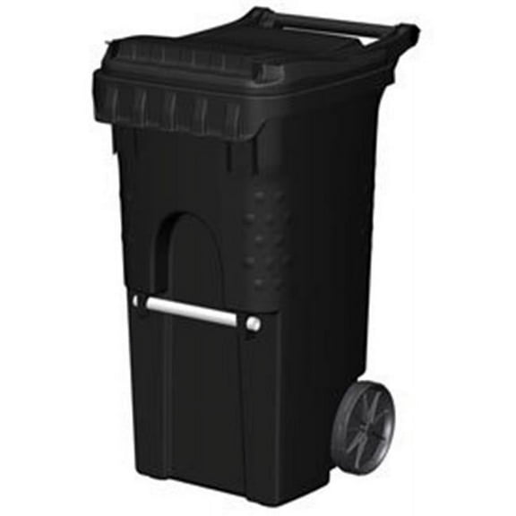 Mobile Trash Container, 35 gal - Black