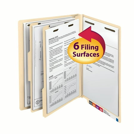 - Smead End Tab Classification File Folder, 2 Divider, 2