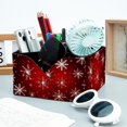 thumbnail image 5 of Snowflake 4 Compartment Square Pen Case with Removable Dividers - Pencil Organizer, Pen Case, Pen Organizer, 5 of 6
