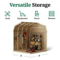 thumbnail image 5 of Little Cottage Co. 8x8 Value Gambrel Workshop Barn with 6 ft. Sidewalls, Outdoor Wood Storage Shed Do-It-Yourself Precut Kit, 5 of 12