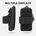 thumbnail image 3 of Bolsa para teléfono móvil Hukapapa Oxford para ciclismo al aire libre con funda para brazo para teléfono móvil deportiva impermeable, color negro, 3 of 5