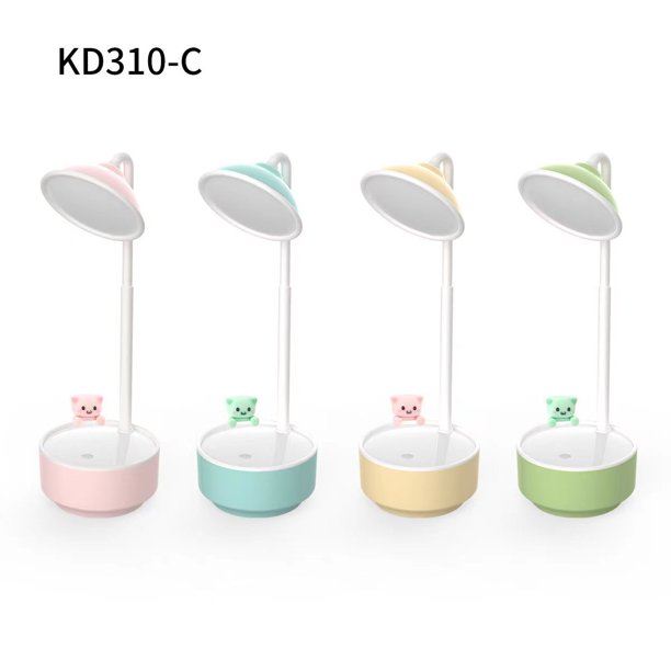 Small night touch alarm clock desk lamp cartoon cute fun desktop creative writing lamp reading bedside student dormitory lamp clock