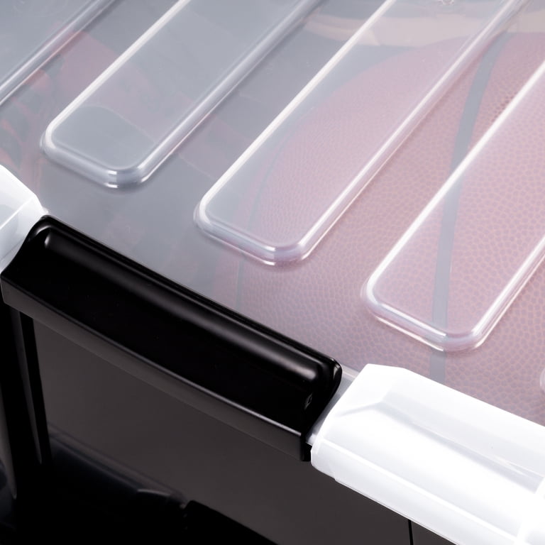 11 Gallon Stackable Plastic Storage Bins with Lids, 4 Pack photo 8