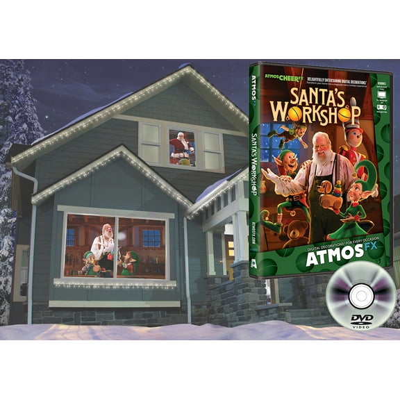 AtmosFX Christmas Digital Decoration DVD - Santa's Workshop