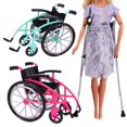 thumbnail image 2 of LEEYNEER Ensemble de Jouets Mini Fauteuil Roulant pour Maison de Poupée Modèle Miniature avec Béquilles Décoration Maison Bricolage Accessoires Table de Sable Jouets Fauteuil Roulant Mini Béquilles Accessoires, 2 of 8