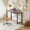 thumbnail image 6 of EDX 44 Inch Computer Desk for Small Spaces, Small Student Study Gaming  Work Writing Desk, Modern Simple PC Table Workstation for Home Office, Rust, 6 of 8