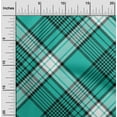 thumbnail image 2 of oneOone Cotton Cambric Teal Green Fabric Tartan Diy Clothing Quilting Fabric Print Fabric By Yard 42 Inch Wide, 2 of 4