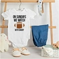 thumbnail image 3 of Sundays We Watch Football With Daddy Romper Boys or Girls Infant Baby Brisco Brands 18M, 3 of 6