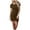 Brown, variant on HAiming Women's Summer Casual Short Sleeve T Shirt Dress 2025 Trendy Round Neck Bodycon Wrap Ruched Mini Dresses
