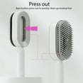 thumbnail image 4 of Air Cushion Comb, Easy To Clean Fine Teeth Rounded Comb Teeth Self Cleaning Hair Brush  For Scalp Massage For Wet Hair, 4 of 8