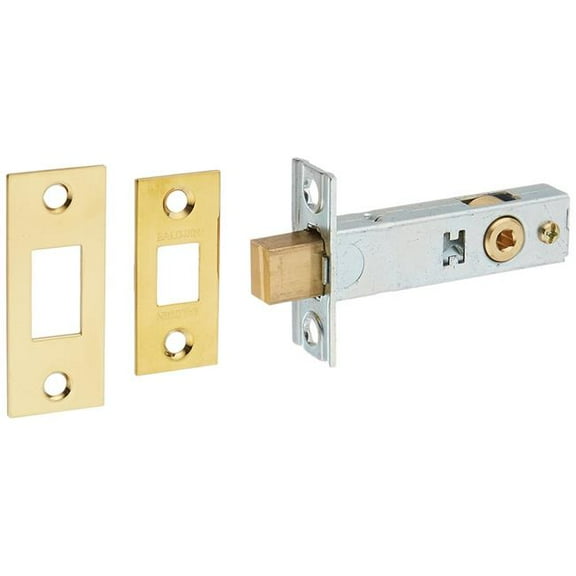 Baldwin 0418031LTP Mortise Door Bolt Less Turn Piece, Unlaquered Bright Brass